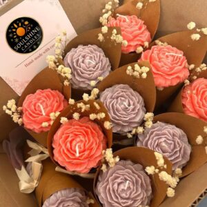 Flower Candle Bouquet | bulk corporate gift | Father’s day gift | Bridal Shower gift | Baby shower favors | party favors | graduation gift