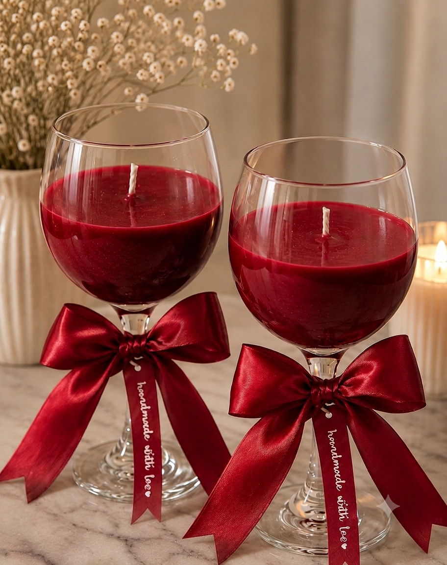 The Cabernet Elegance – Handcrafted Wine Glass Soy Candle - Image 3