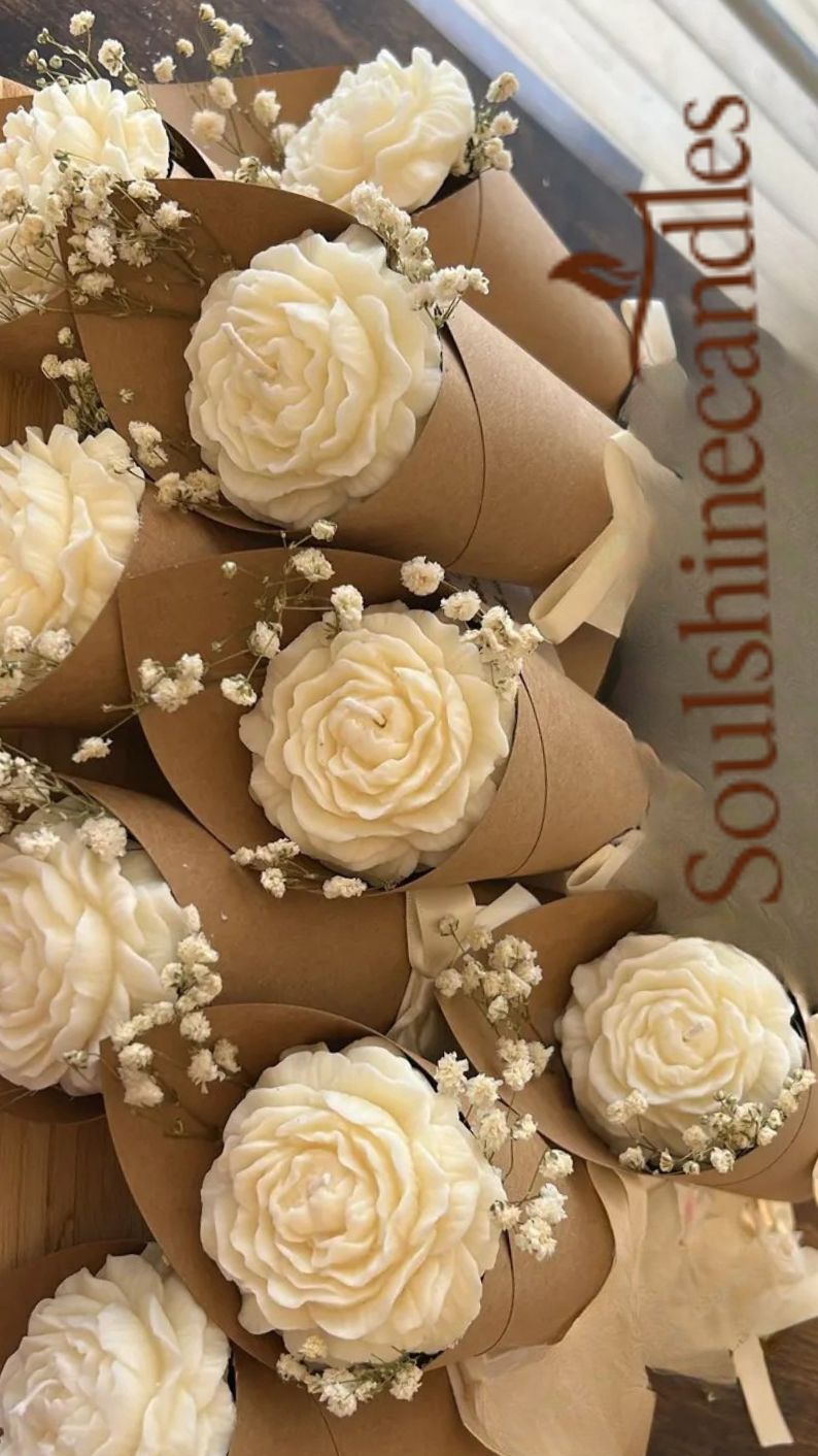 Flower Candle Bouquet | bulk corporate gift | Father’s day gift | Bridal Shower gift | Baby shower favors | party favors | graduation gift - Image 2