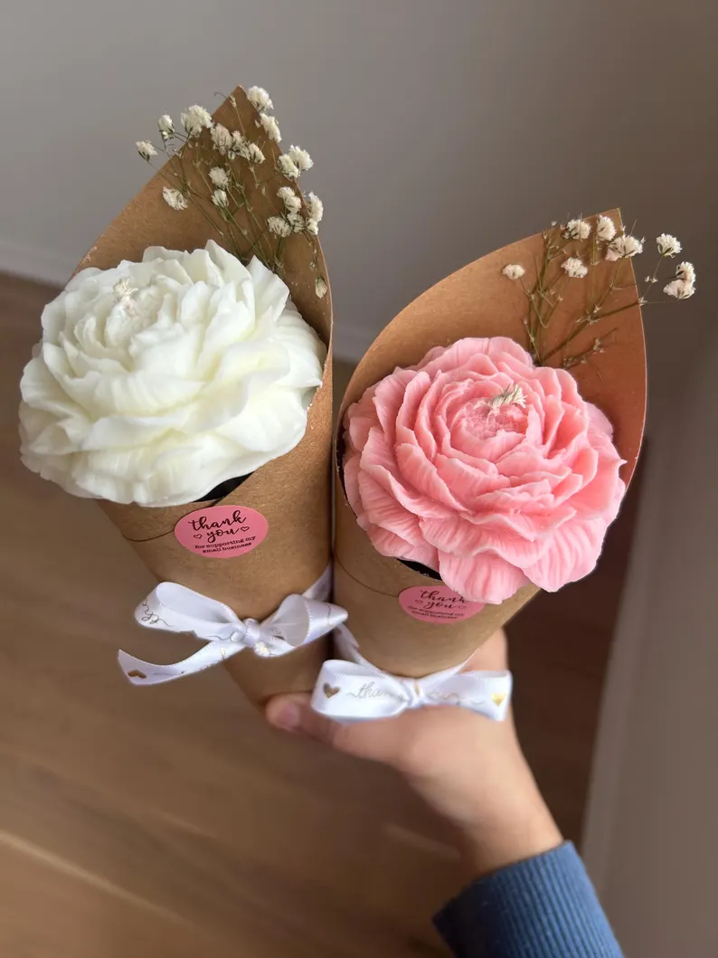 Flower Candle Bouquet | bulk corporate gift | Father’s day gift | Bridal Shower gift | Baby shower favors | party favors | graduation gift - Image 14