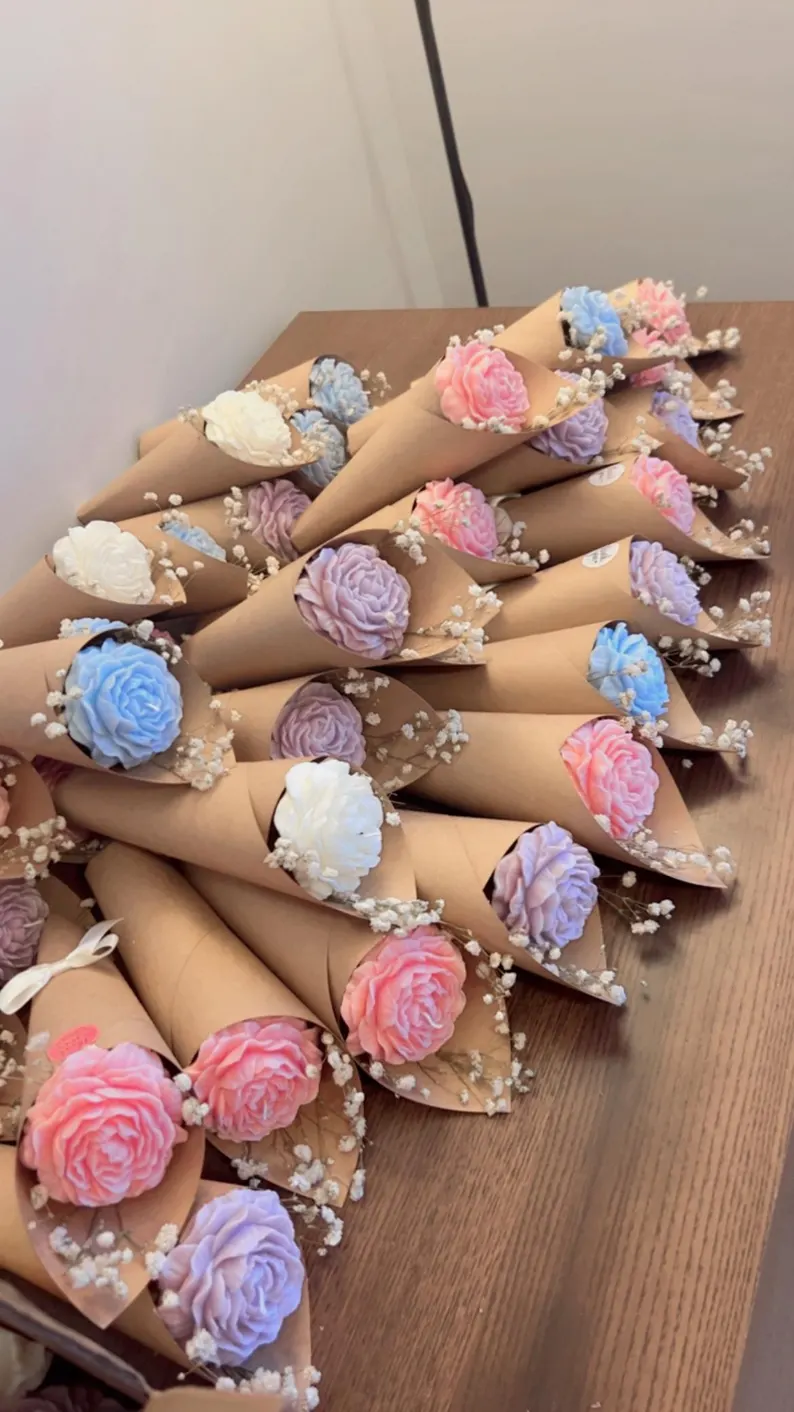 Flower Candle Bouquet | bulk corporate gift | Father’s day gift | Bridal Shower gift | Baby shower favors | party favors | graduation gift - Image 10