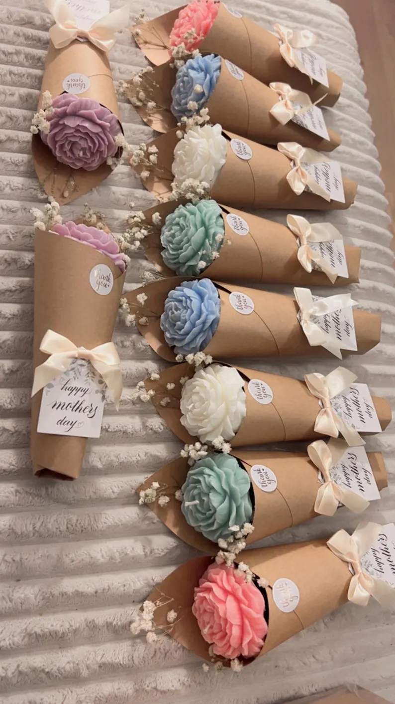 Flower Candle Bouquet | bulk corporate gift | Father’s day gift | Bridal Shower gift | Baby shower favors | party favors | graduation gift - Image 8